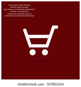 put in shopping cart. icon. vector design