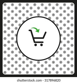put in shopping cart. icon. vector design
