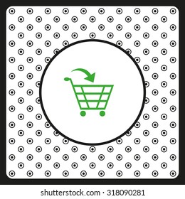 put in shopping cart. icon. vector design