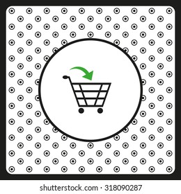 put in shopping cart. icon. vector design