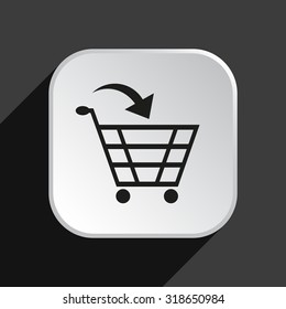 put in shopping cart. icon. vector design