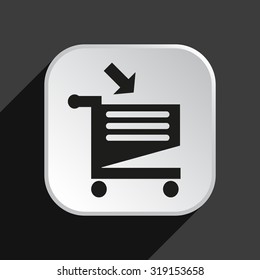 put in shopping cart. icon. vector design