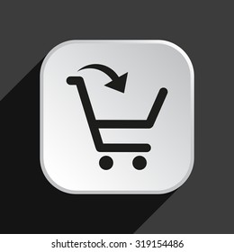 put in shopping cart. icon. vector design