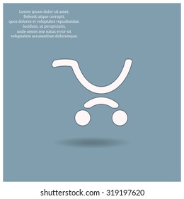 put in shopping cart. icon. vector design