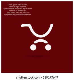 put in shopping cart. icon. vector design