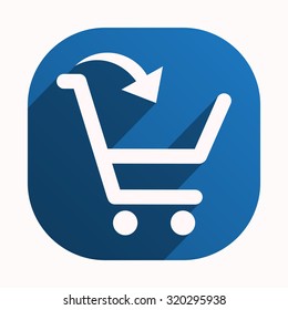 put in shopping cart. icon. vector design
