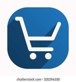 put in shopping cart. icon. vector design