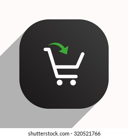 put in shopping cart. icon. vector design