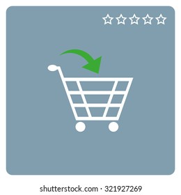 put in shopping cart. icon. vector design