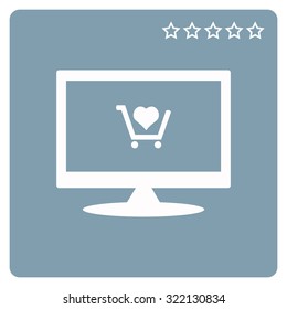put in shopping cart. icon. vector design
