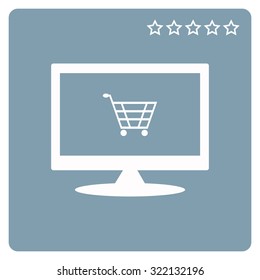 put in shopping cart. icon. vector design