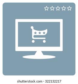 put in shopping cart. icon. vector design