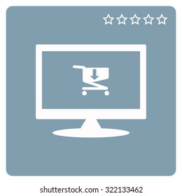 put in shopping cart. icon. vector design