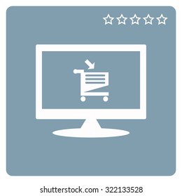 put in shopping cart. icon. vector design