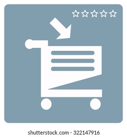 put in shopping cart. icon. vector design