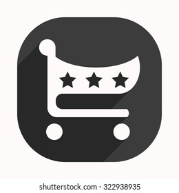 put in shopping cart. icon. vector design