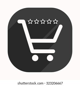 put in shopping cart. icon. vector design