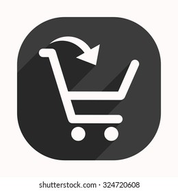 put in shopping cart. icon. vector design