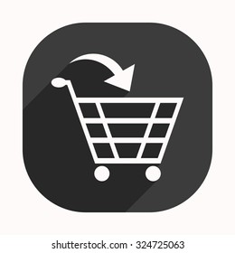 put in shopping cart. icon. vector design