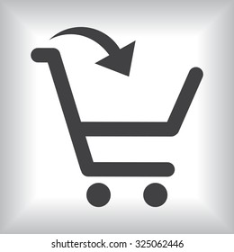 put in shopping cart. icon. vector design