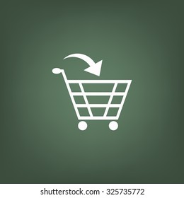 put in shopping cart. icon. vector design