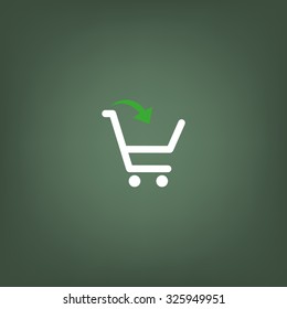put in shopping cart. icon. vector design