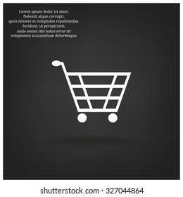 put in shopping cart. icon. vector design