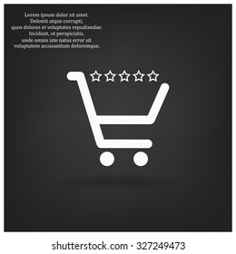 put in shopping cart. icon. vector design