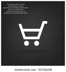 put in shopping cart. icon. vector design