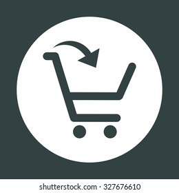 put in shopping cart. icon. vector design