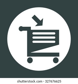 put in shopping cart. icon. vector design