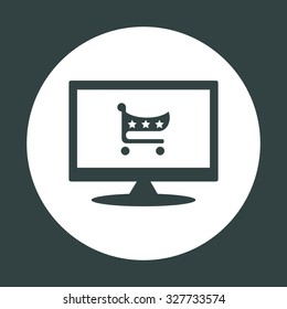 put in shopping cart. icon. vector design