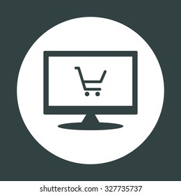 put in shopping cart. icon. vector design