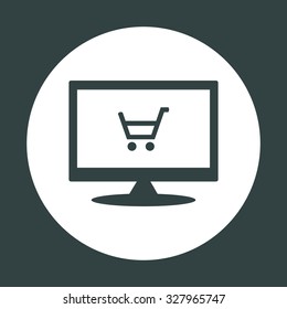 put in shopping cart. icon. vector design