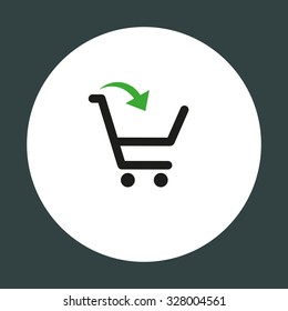 put in shopping cart. icon. vector design