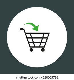 put in shopping cart. icon. vector design
