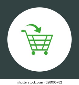 put in shopping cart. icon. vector design