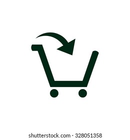 put in shopping cart. icon. vector design
