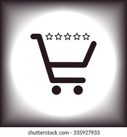 put in shopping cart. icon. vector design