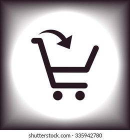 put in shopping cart. icon. vector design