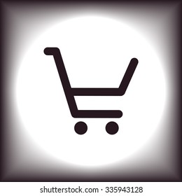 put in shopping cart. icon. vector design