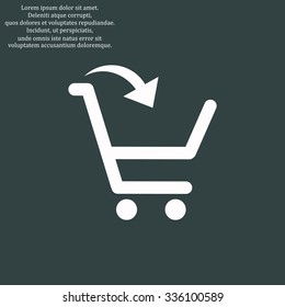 put in shopping cart. icon. vector design
