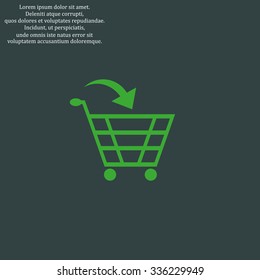 put in shopping cart. icon. vector design