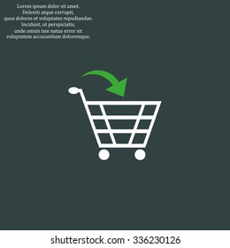 put in shopping cart. icon. vector design