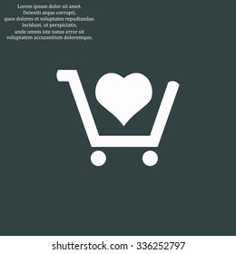 put in shopping cart. icon. vector design