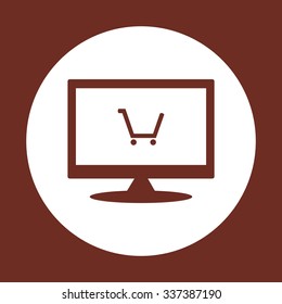 put in shopping cart. icon. vector design
