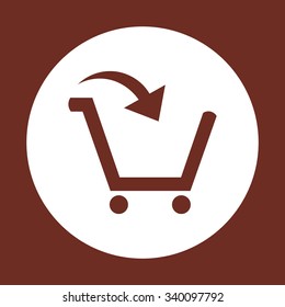 put in shopping cart. icon. vector design