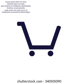 put in shopping cart. icon. vector design