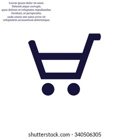 put in shopping cart. icon. vector design