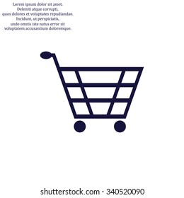 put in shopping cart. icon. vector design